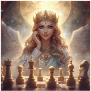 Die Schachgöttin lächelt für uns