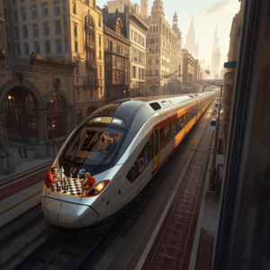 Ein ICE fährt durch Pfersee